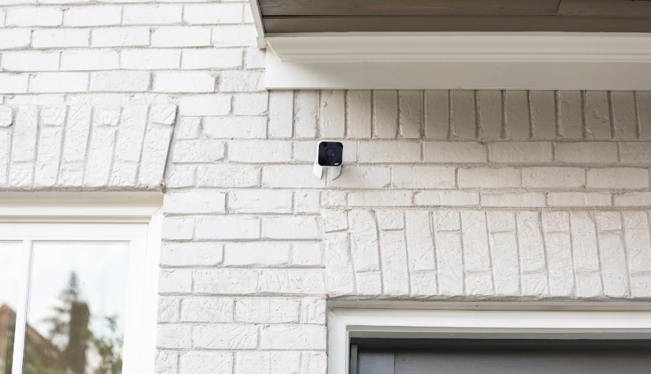 ADT outdoor camera on a Lynchburg home